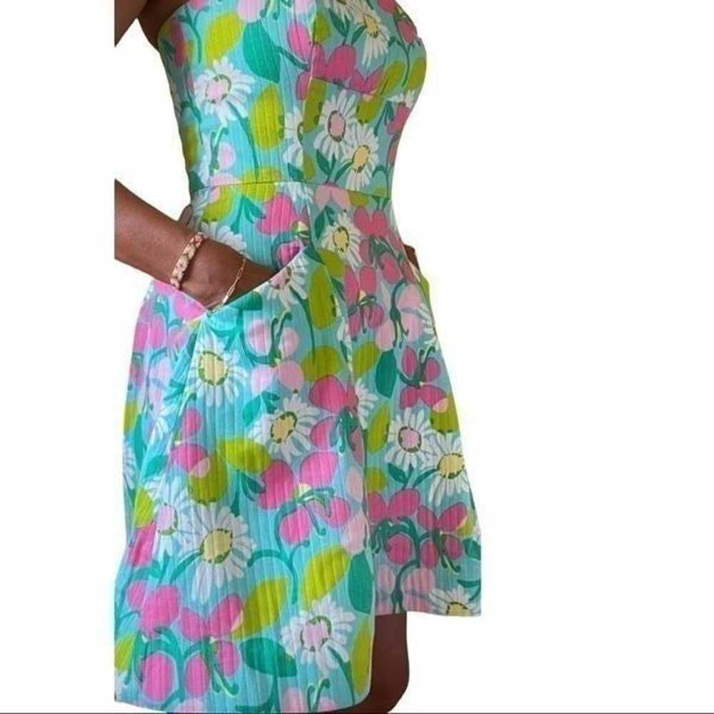 Lilly Pulitzer Strapless floral Dress size 0 - image 5