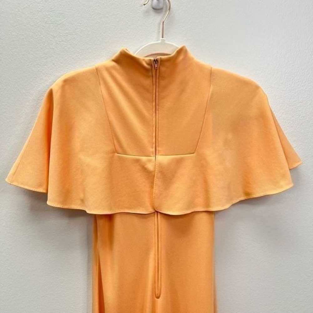 Vintage Alison Ayres Maxi Capelet Collar Dress Or… - image 7