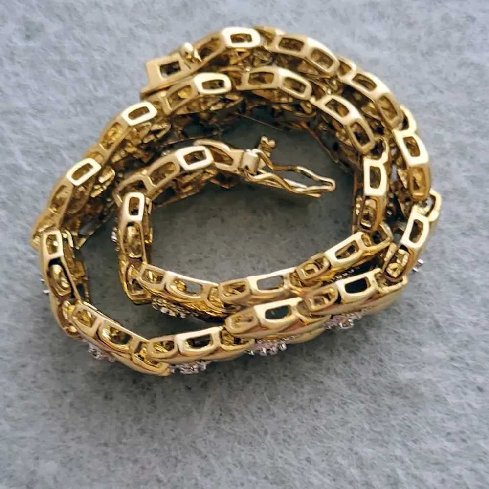 Superb Gold Plated Sterling Silver Bracelet Verme… - image 3