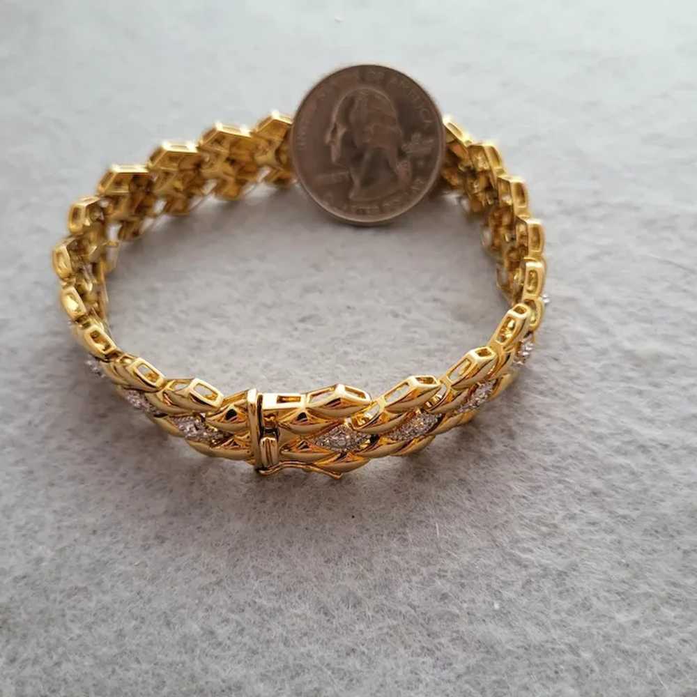 Superb Gold Plated Sterling Silver Bracelet Verme… - image 4