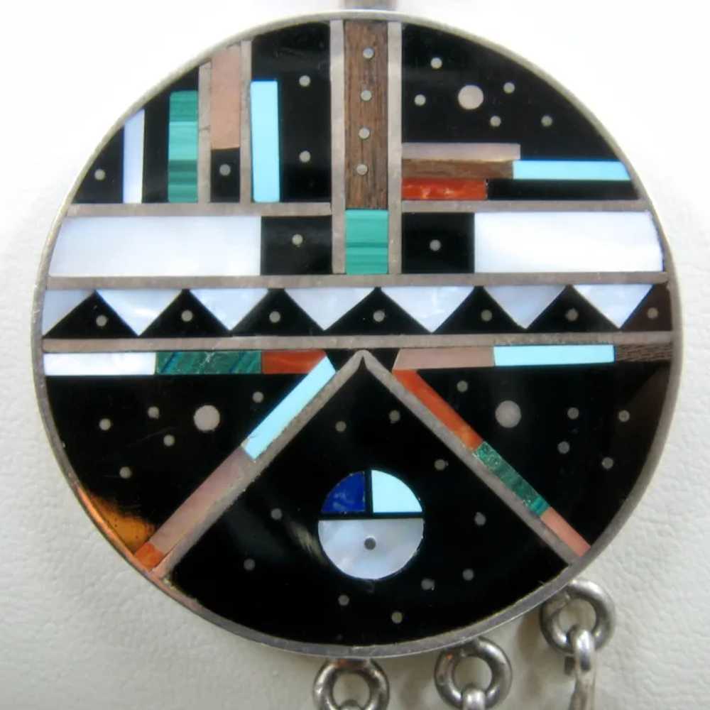 Fantastic Harold Smith Sterling Navajo Inlay Ston… - image 7