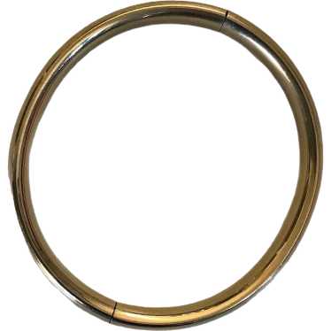 Vintage 12K FMCo hinged gold bangle - image 1