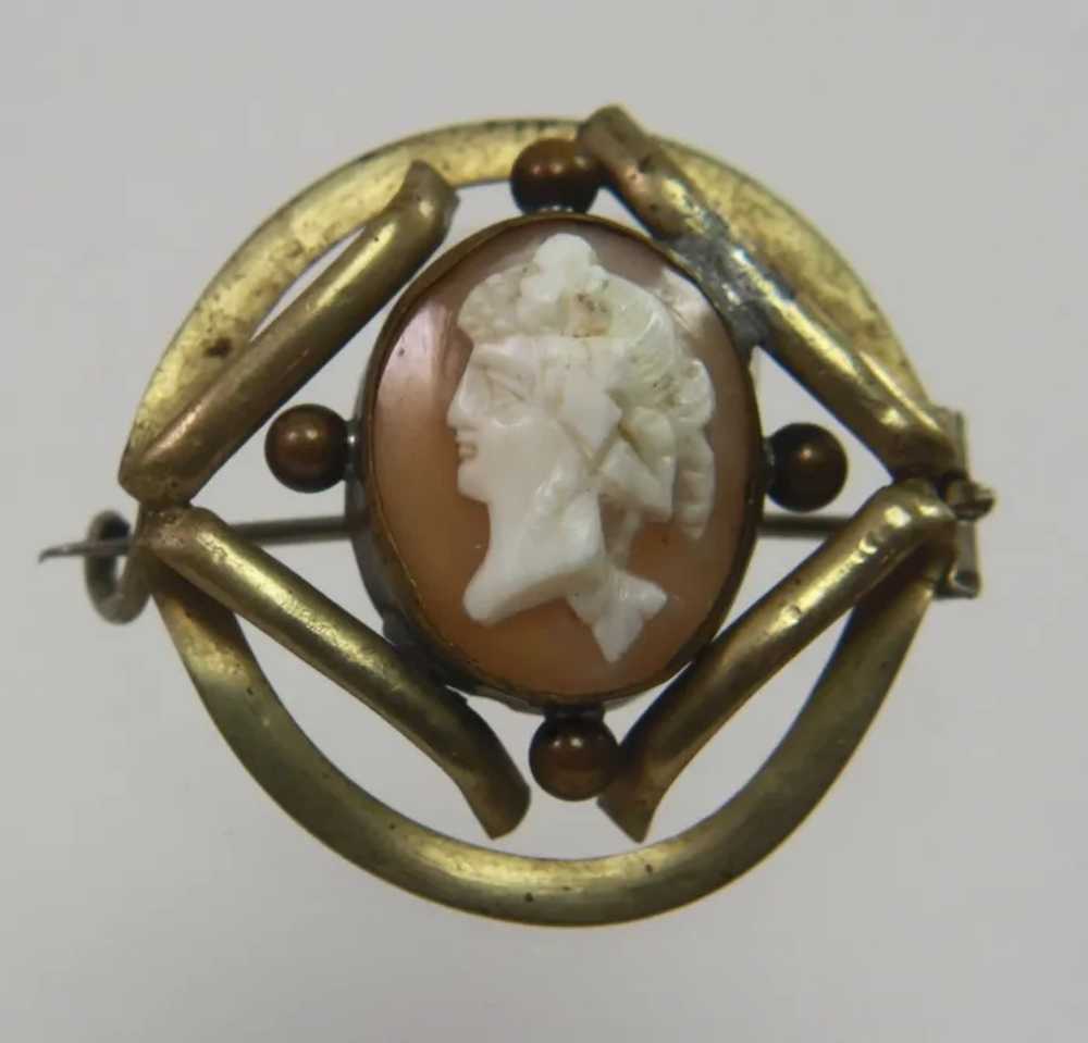 Antique Victorian Hand Carved Natural Shell Cameo… - image 2