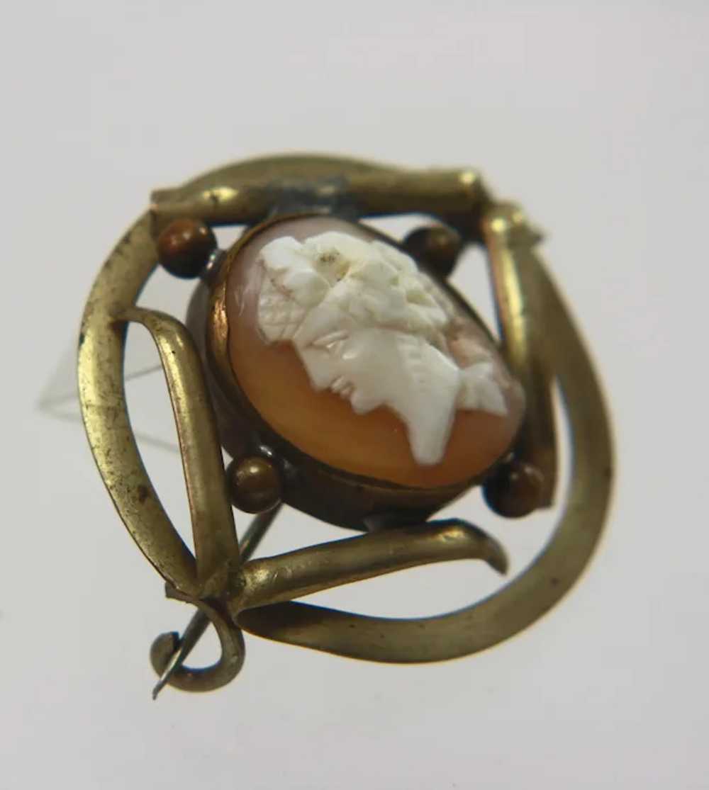 Antique Victorian Hand Carved Natural Shell Cameo… - image 4