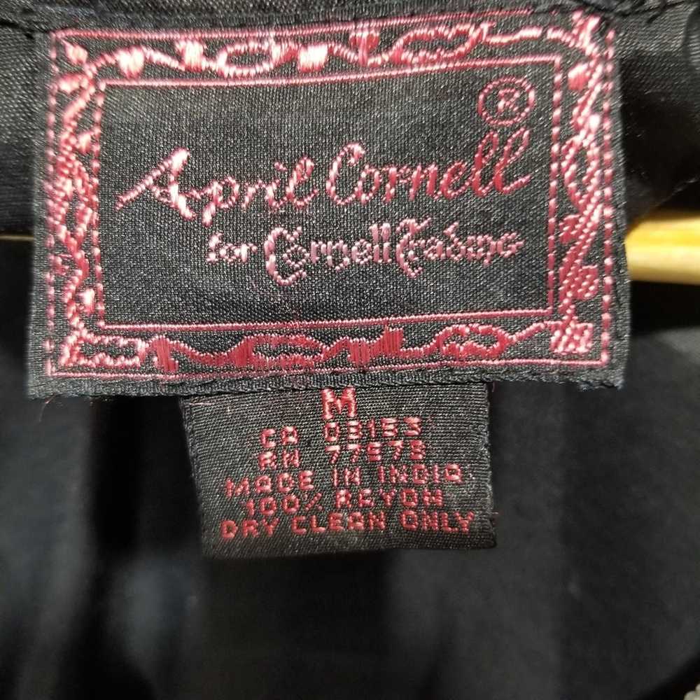 Vintage April Cornell Dress Medium Sleeveless Bla… - image 6