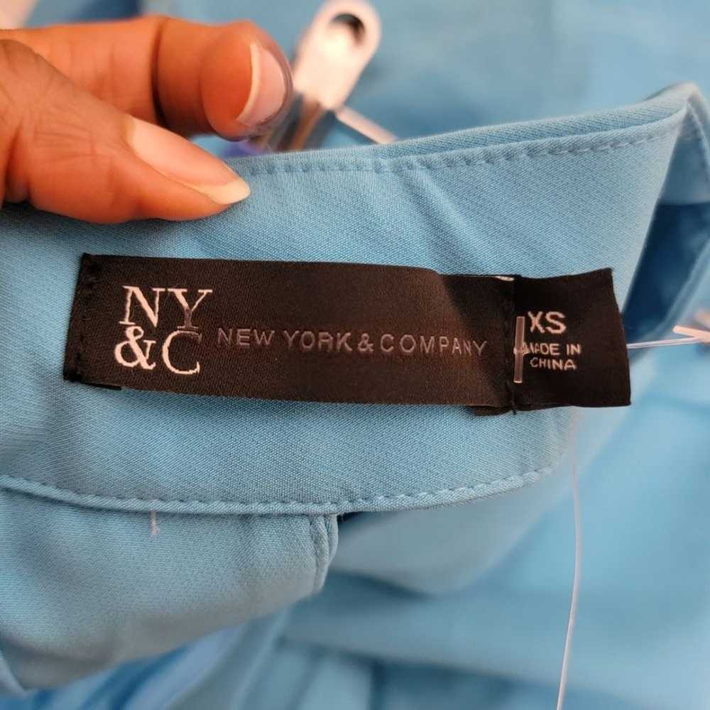 New York and Company Blue Belted Halterneck Wide-… - image 6