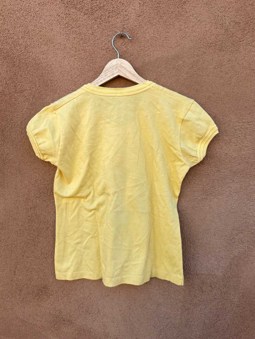Yellow Nike Pinwheel Ringer T-shirt - 1970's - image 4