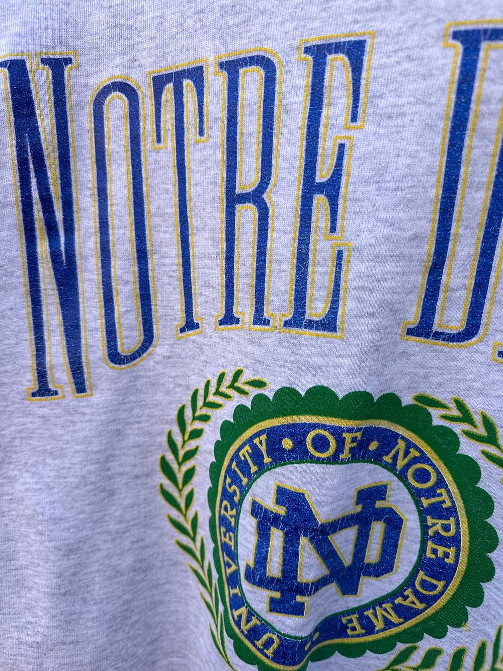 80's Heather Gray Notre Dame Sweatshirt - image 2