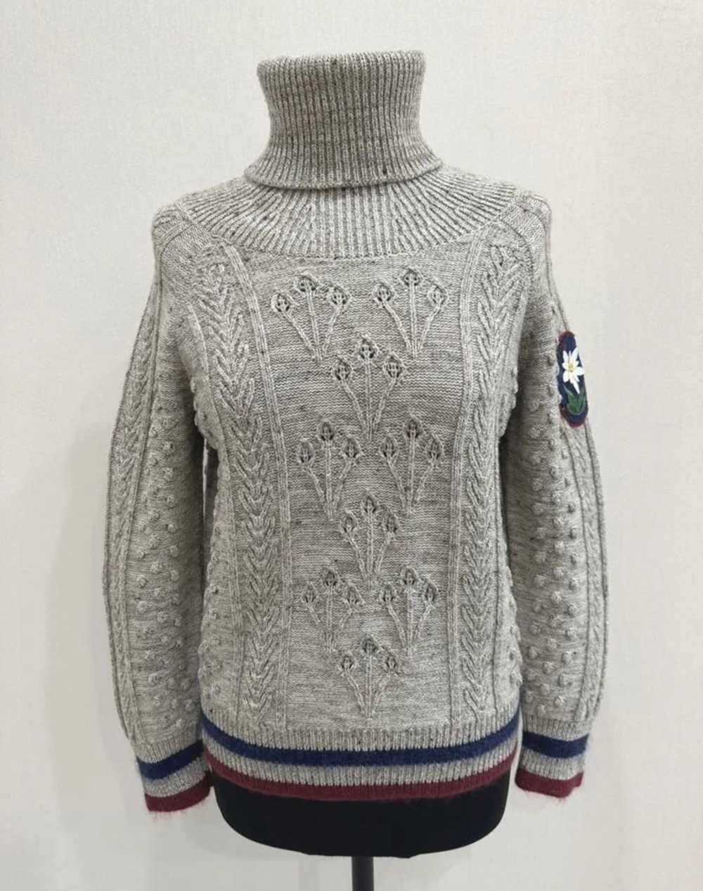 Chanel Chanel Grey Cable Knit Turtleneck Jumper w… - image 3