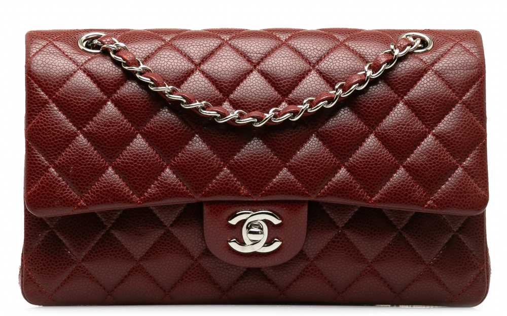 Product Details Chanel Burgundy Caviar Leather Me… - image 1