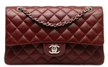 Product Details Chanel Burgundy Caviar Leather Me… - image 1