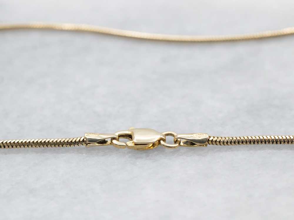 Yellow Gold Snake Chain with Lobster Clasp - image 2