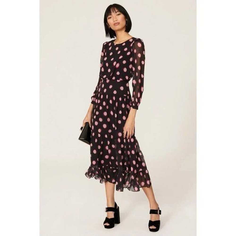Saloni Designer Isabel Polka Dot Dress printed lo… - image 1