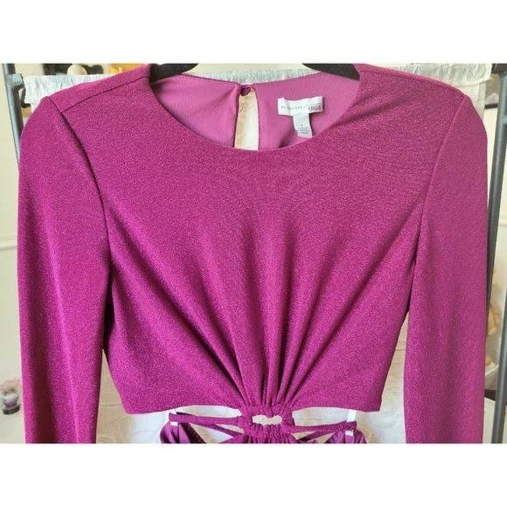 Rent the runway sz 4 purple metallic knit Monique… - image 2