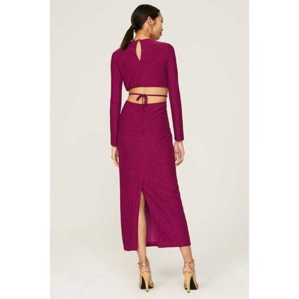 Rent the runway sz 4 purple metallic knit Monique… - image 6