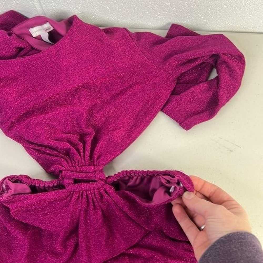 Rent the runway sz 4 purple metallic knit Monique… - image 8