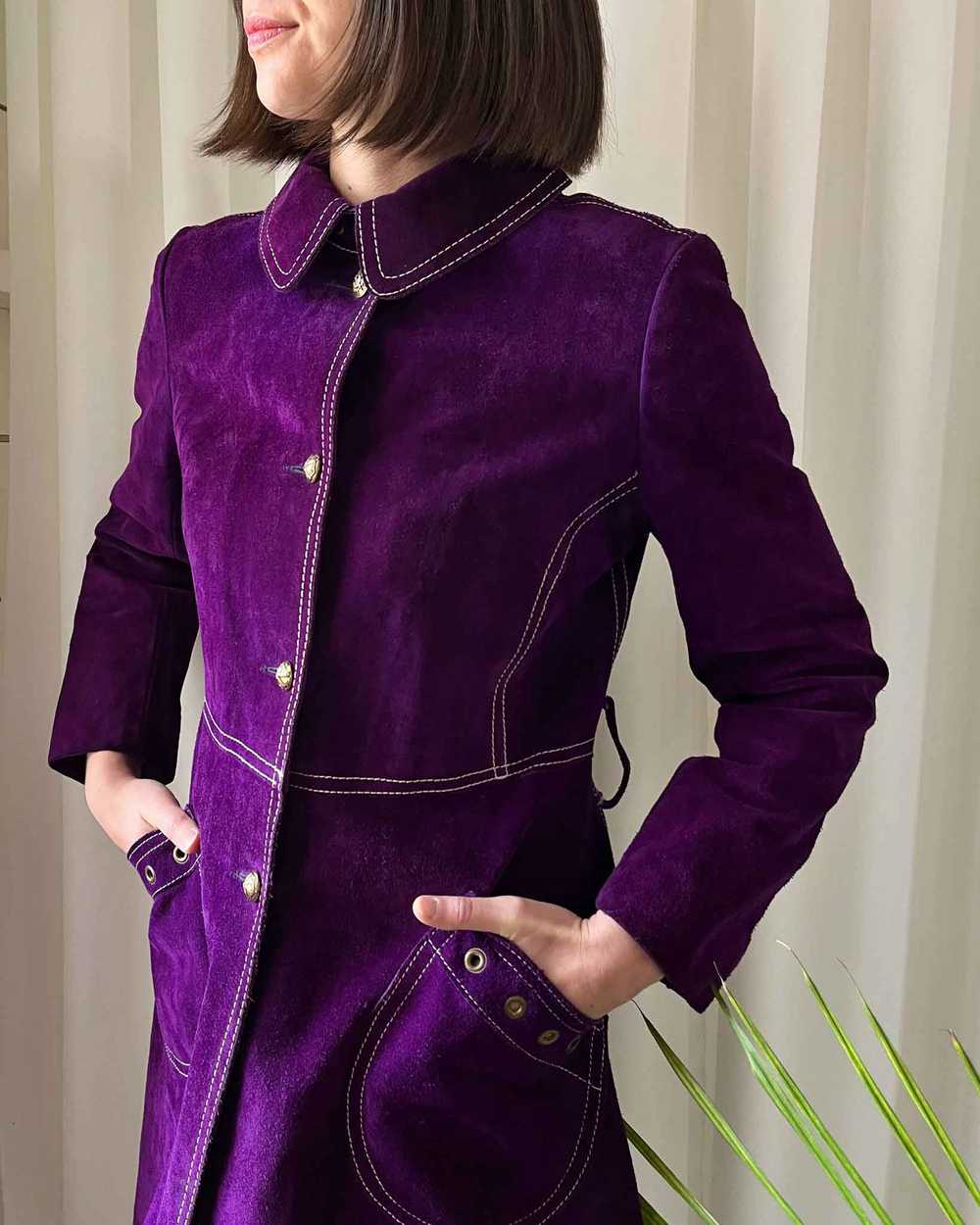 60s Purple Suede Jacket - image 2