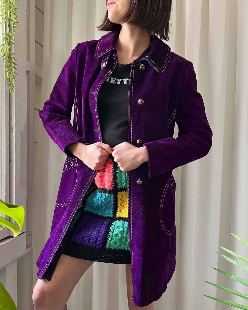 60s Purple Suede Jacket - image 3