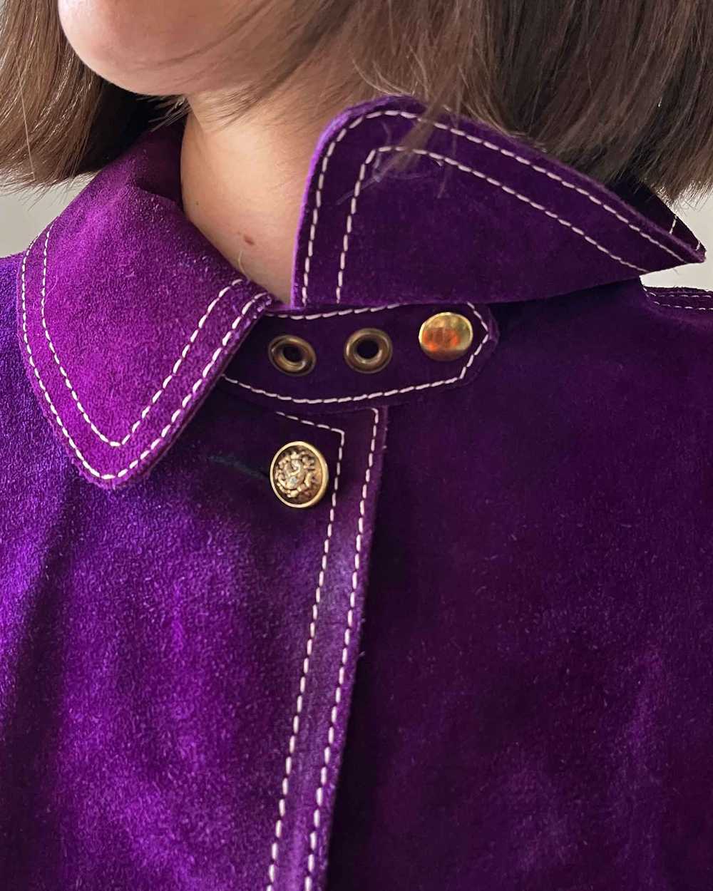 60s Purple Suede Jacket - image 4