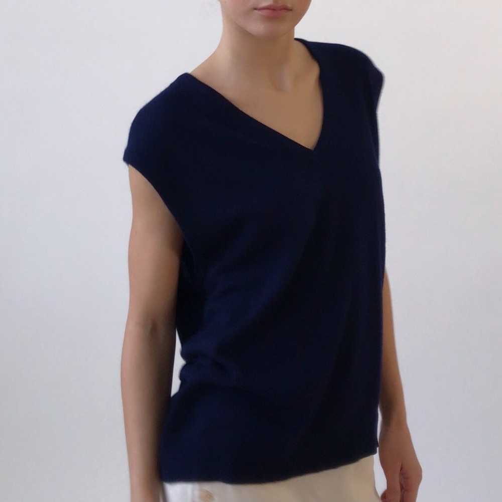 Vintage 60's Maus & Hoffman Navy Blue Cashmere Bo… - image 1