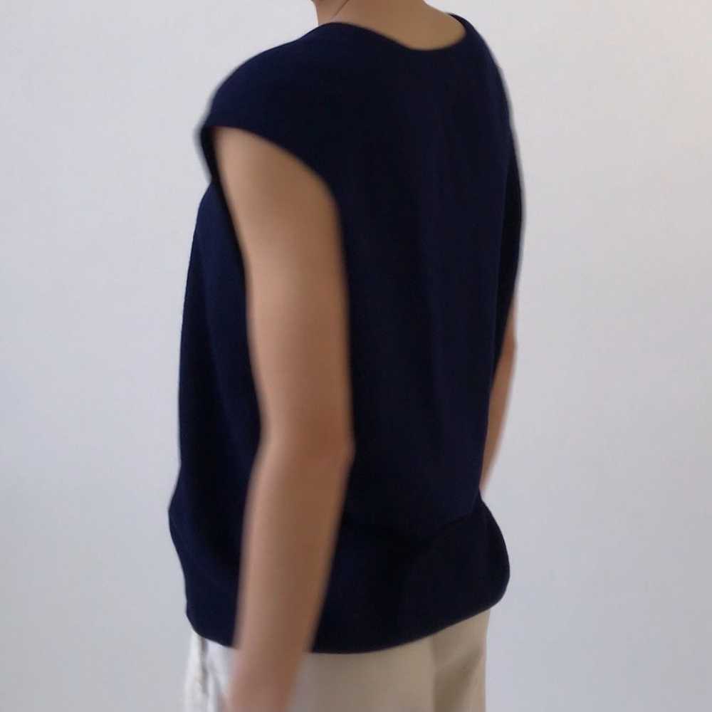 Vintage 60's Maus & Hoffman Navy Blue Cashmere Bo… - image 2