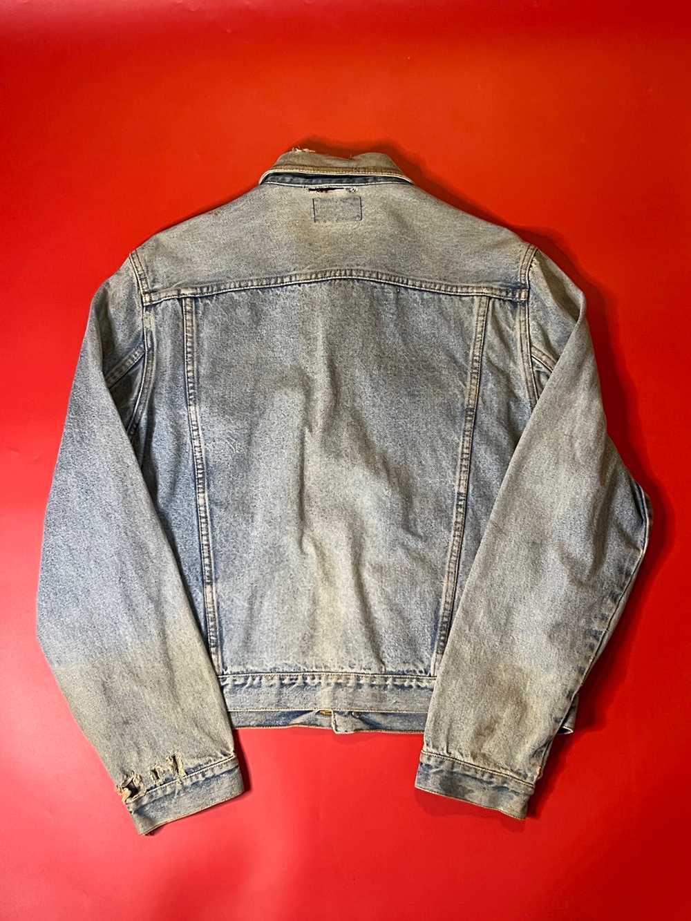 90’s Distressed Lucky Star Denim Jacket - image 2