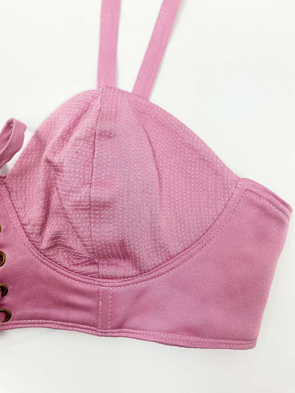 Versus Gianni Versace 90s pink bustier - image 3
