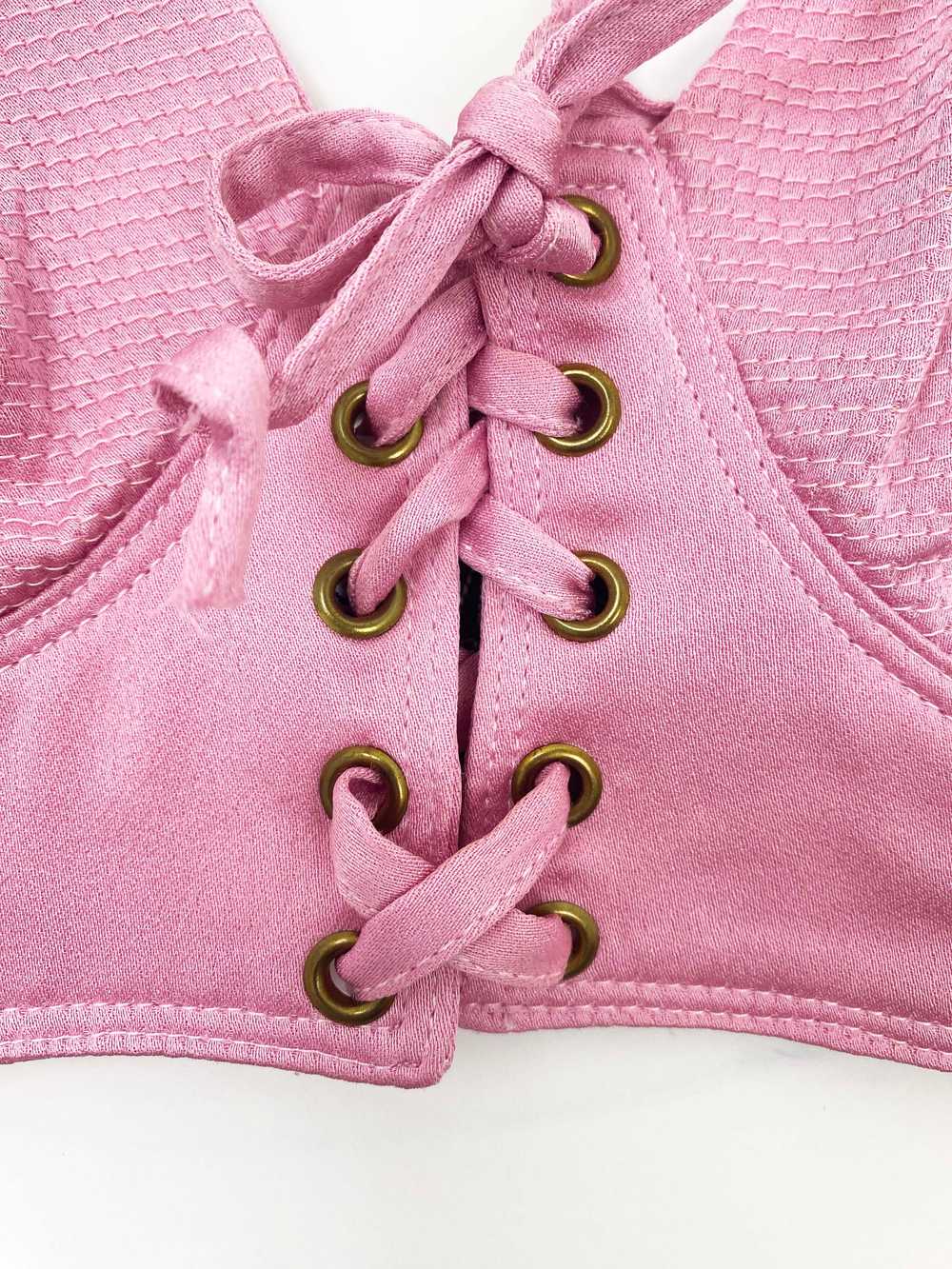 Versus Gianni Versace 90s pink bustier - image 5