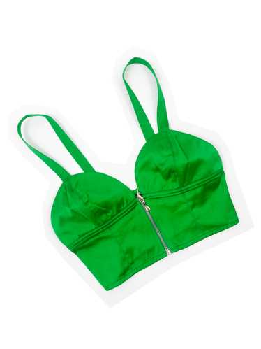 Versace Jeans Couture 90s green bustier top