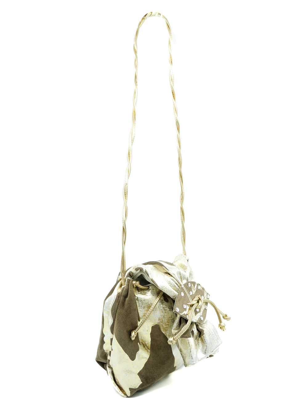 Terry and Toni Painted Suede Bucket Bag - image 3