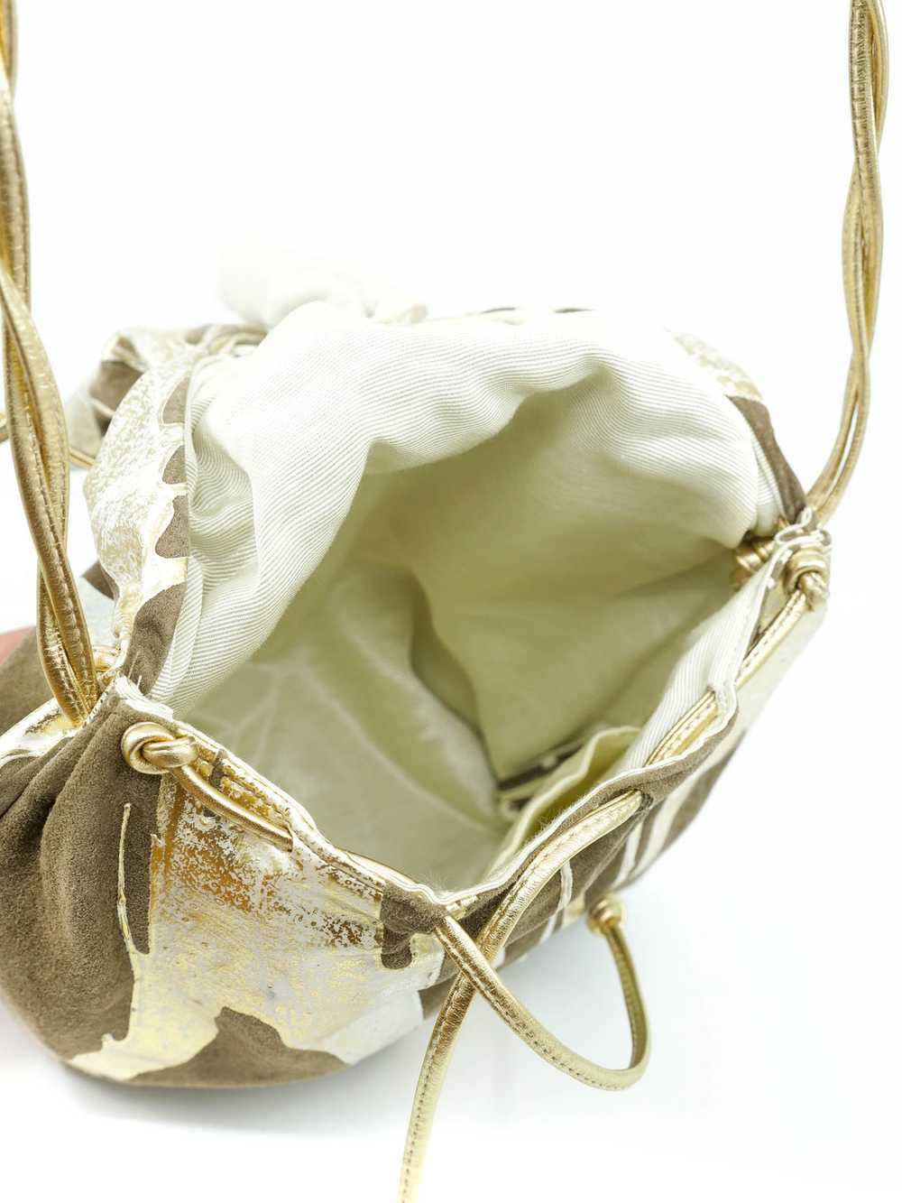 Terry and Toni Painted Suede Bucket Bag - image 4