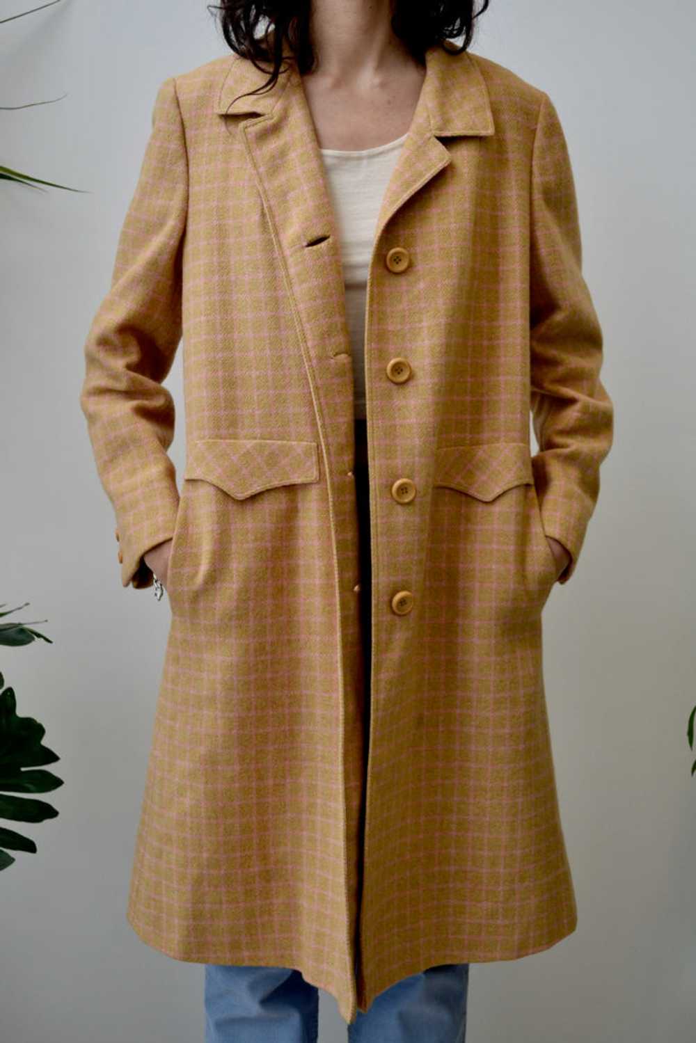 Crestknit Pink Grid Coat - image 2