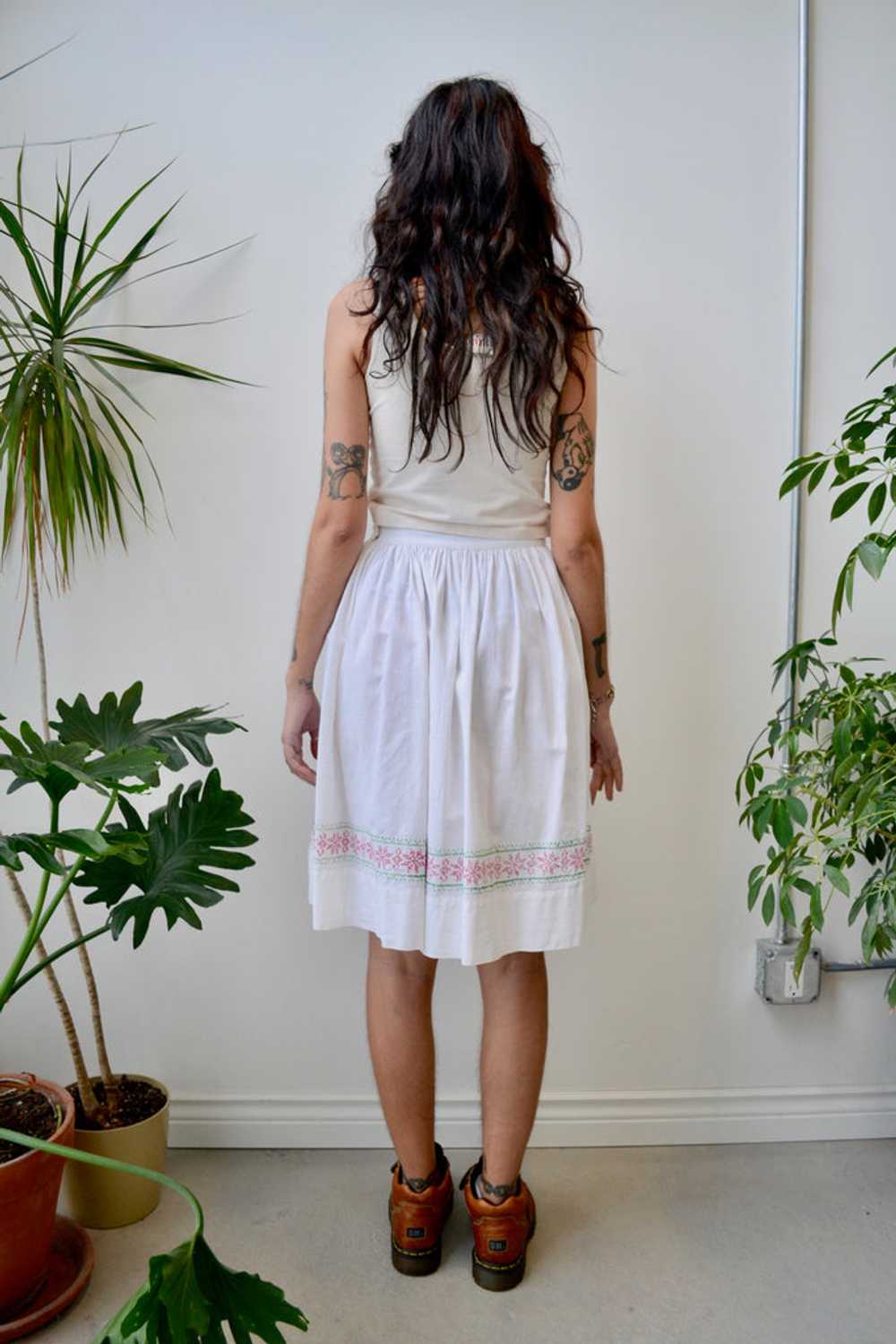 Embroidered Cotton Circle Skirt - image 3
