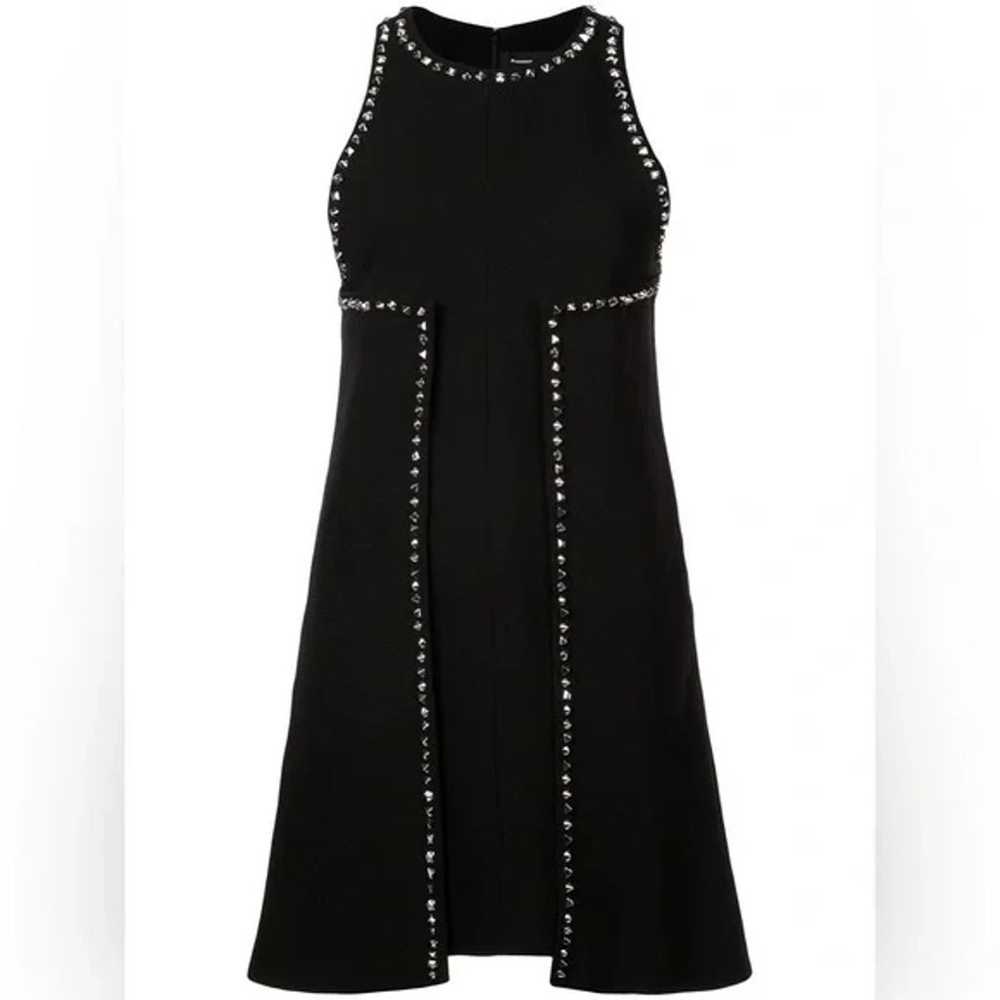 Proenza Schouler Mini Dress Black Size Small Text… - image 3