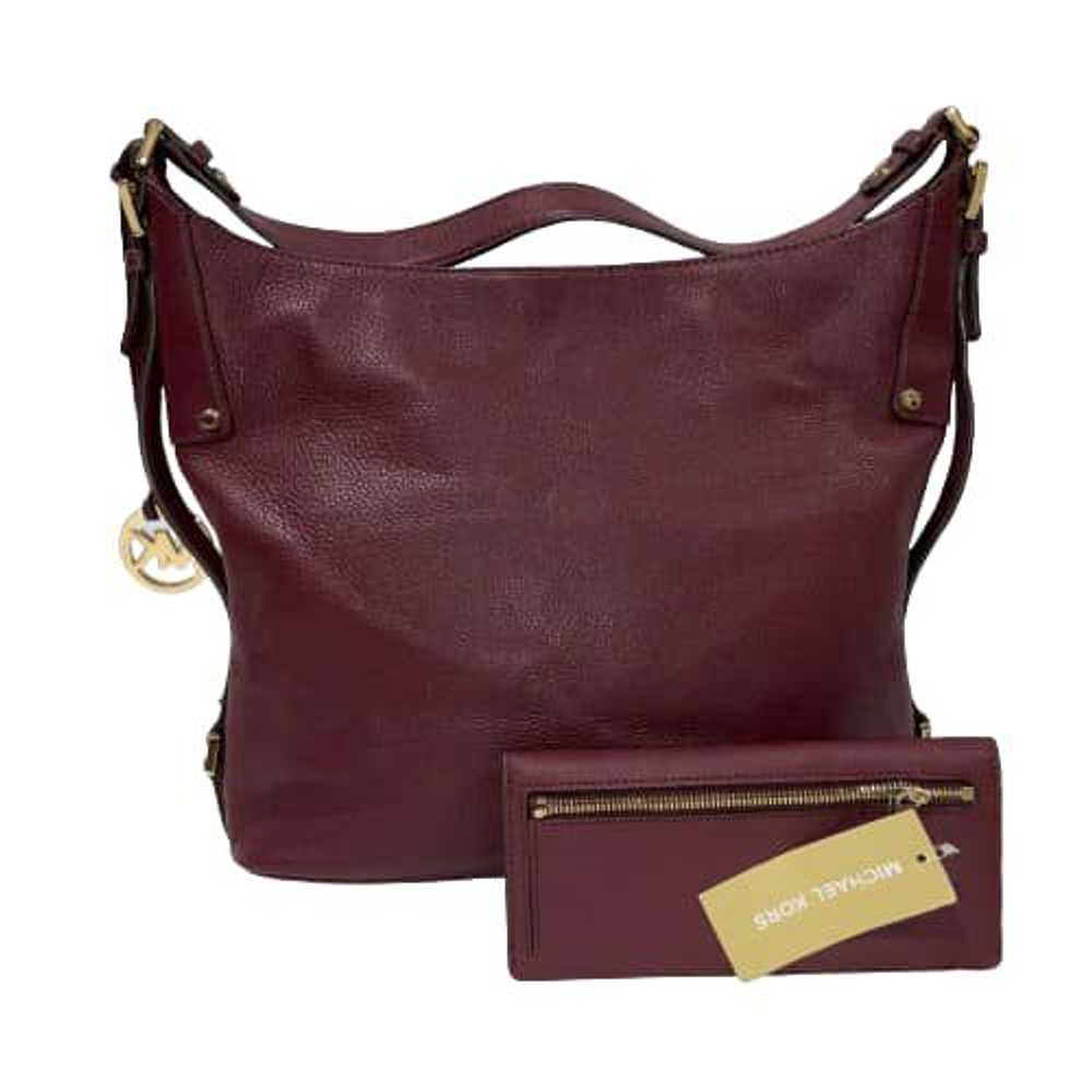 Michael Kors Maroon Handbag w Wallet - image 2