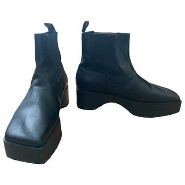 Flat apartment Leather boots