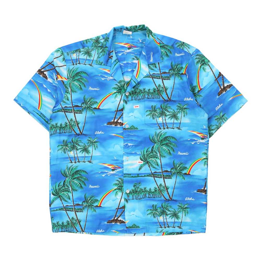 Winnie Fashion Hawaiian Shirt - Large Blue Polyes… - image 1