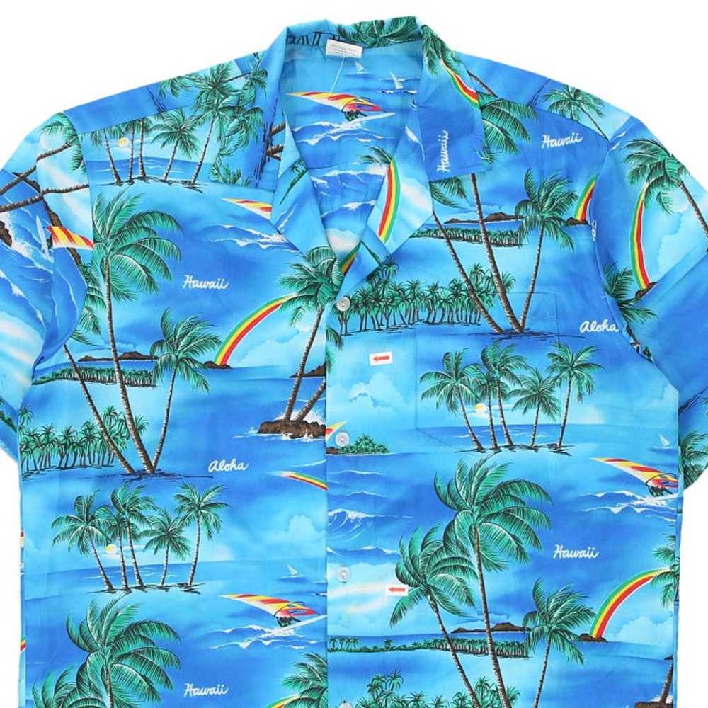 Winnie Fashion Hawaiian Shirt - Large Blue Polyes… - image 3