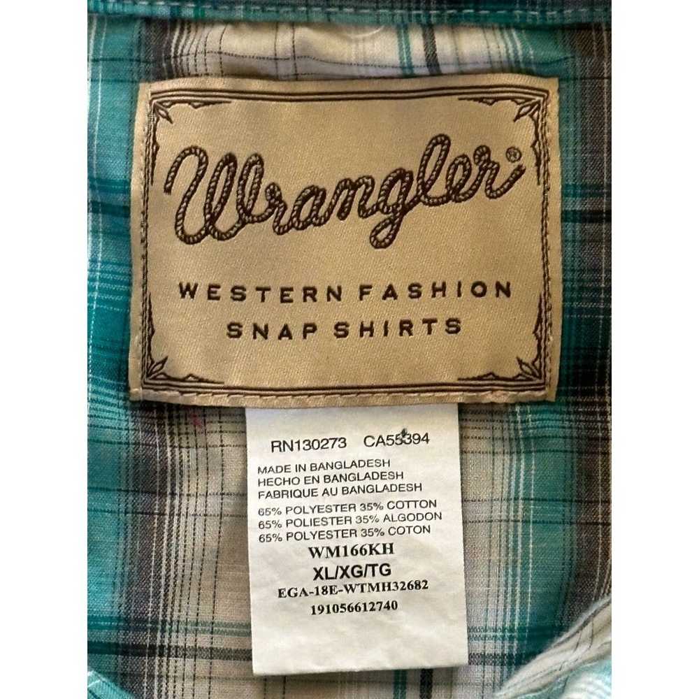 Wrangler western fashion Pearl snaps snapshirt Si… - image 5
