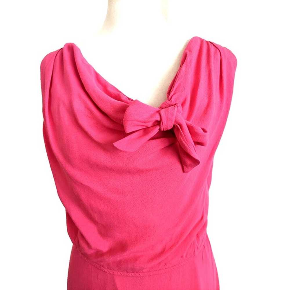 Kate Spade Hot Pink Dress Bow Size 6 Fit & Flare … - image 2