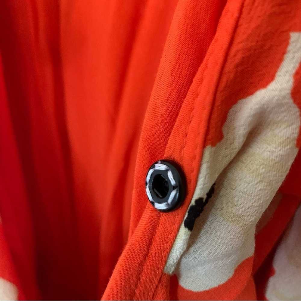 Zara Basic Collection| XS Orange Floral Wrap Dres… - image 10