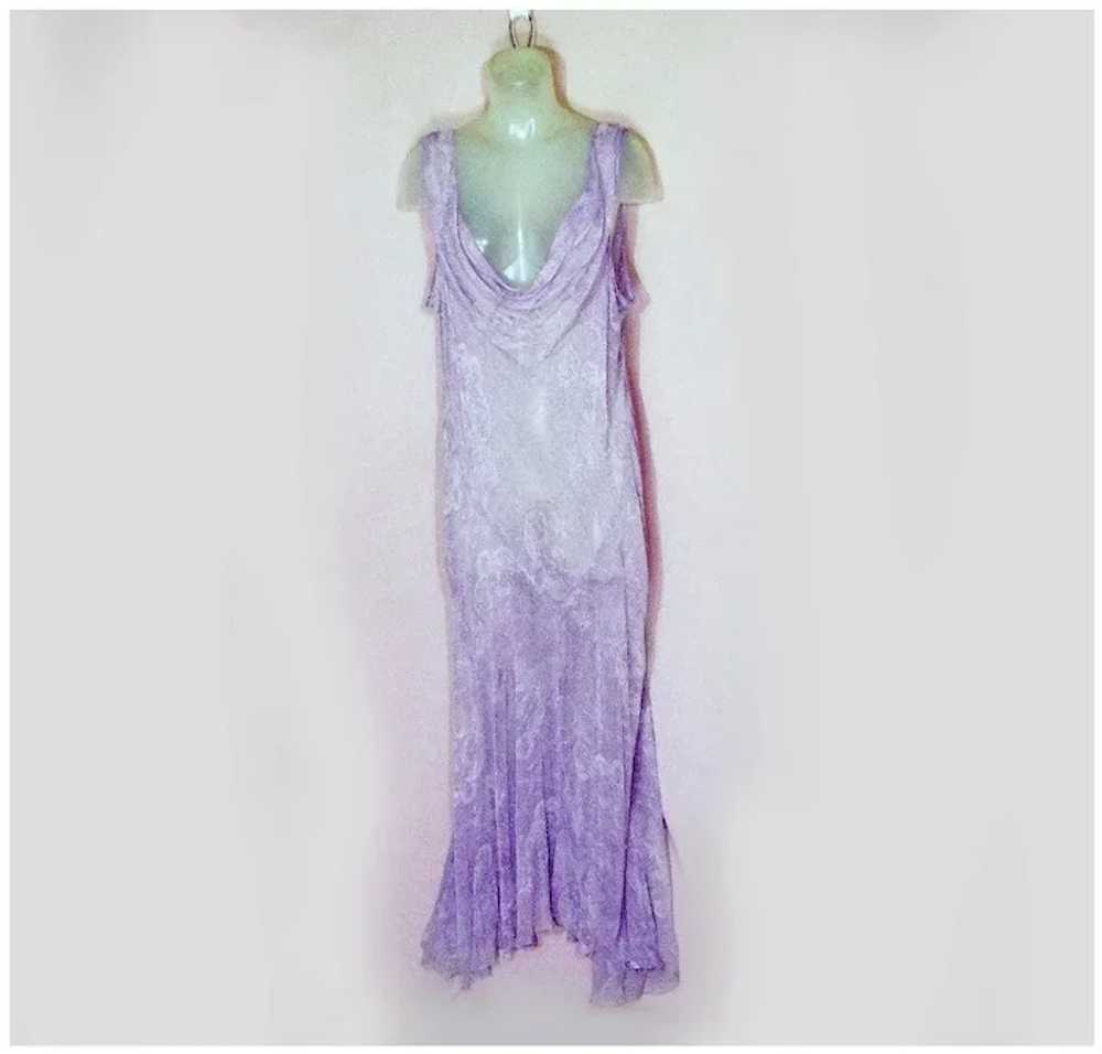 30s Lavender Beaded Silk Formal Gown, One Size VFG - image 2