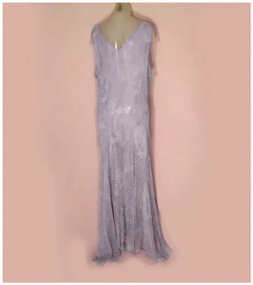 30s Lavender Beaded Silk Formal Gown, One Size VFG - image 6