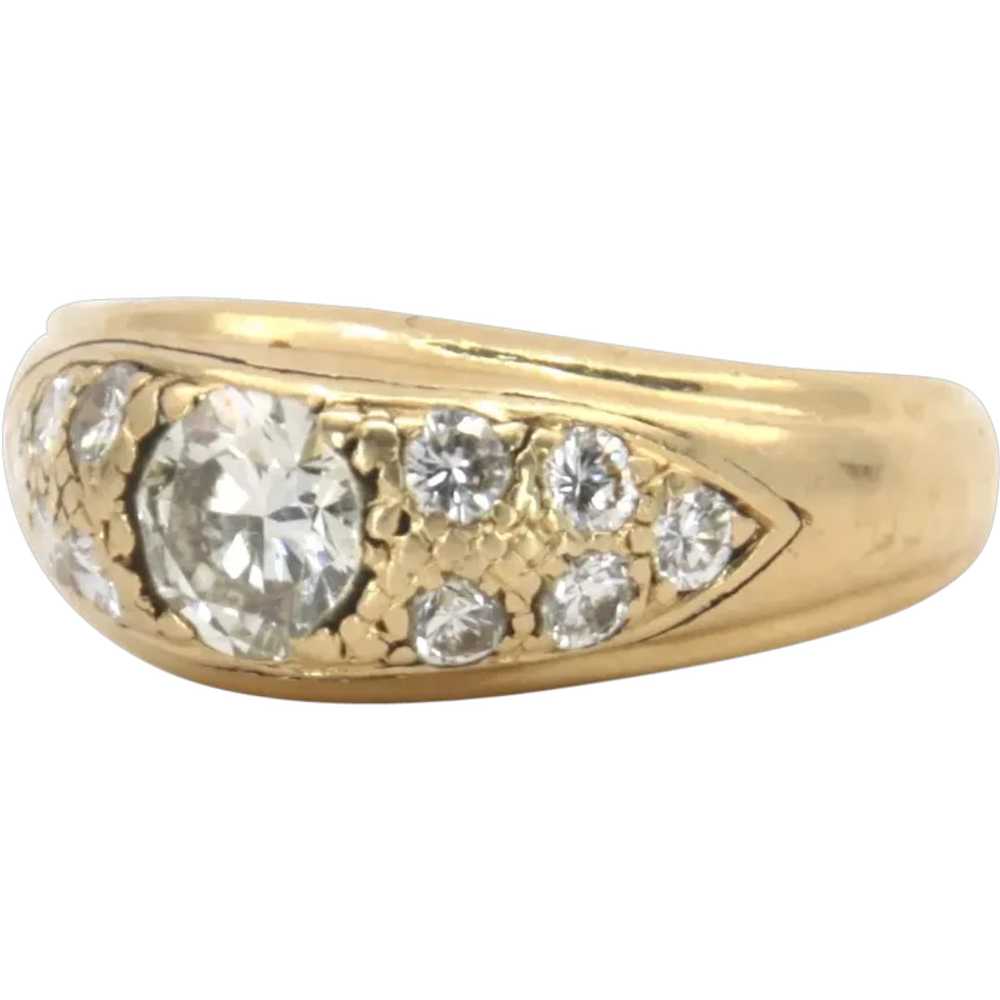 14K Yellow Gold Diamond Ring - image 1