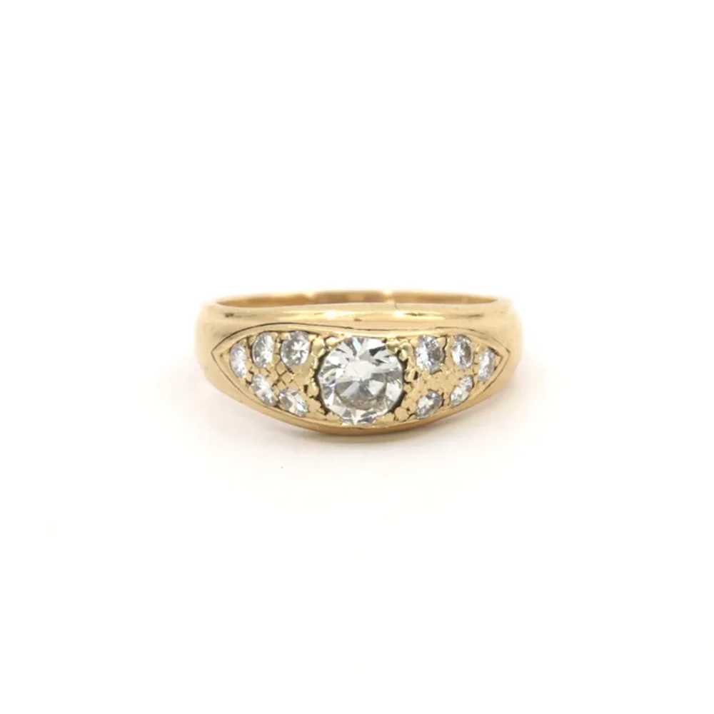 14K Yellow Gold Diamond Ring - image 2