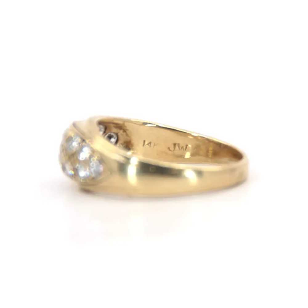 14K Yellow Gold Diamond Ring - image 4