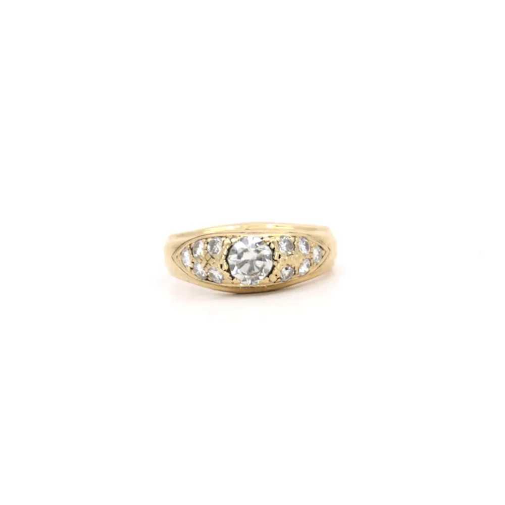 14K Yellow Gold Diamond Ring - image 6