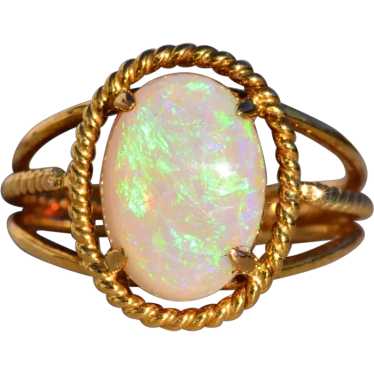 Australian Opal Cocktail Ring in Yellow Gold - image 1