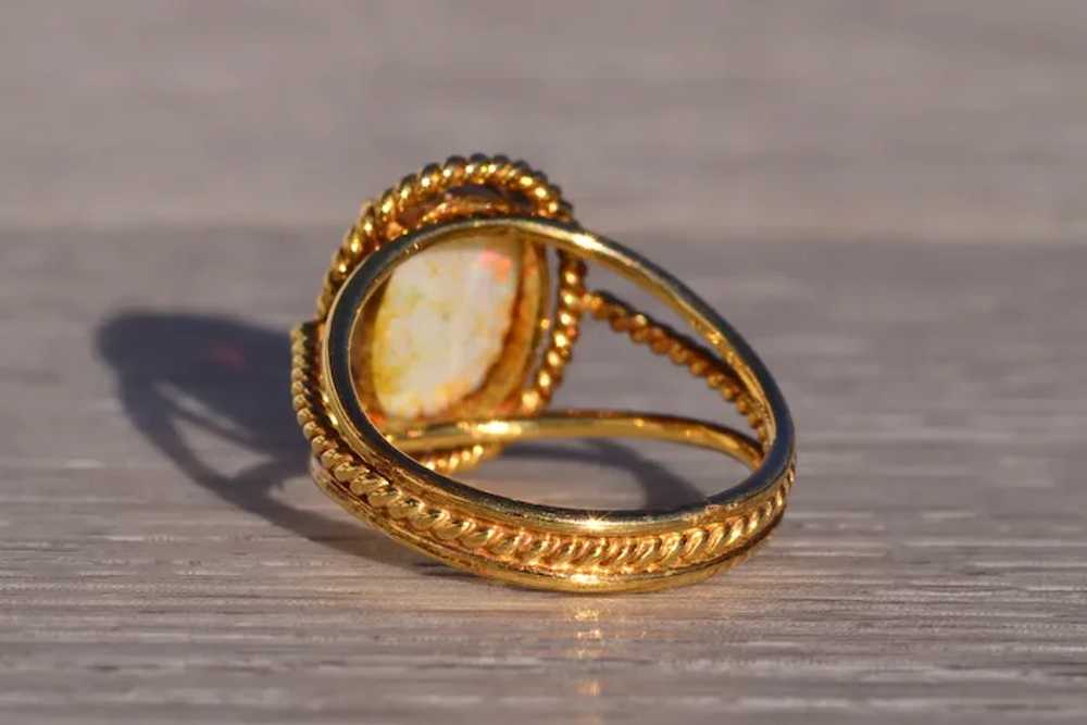 Australian Opal Cocktail Ring in Yellow Gold - image 4