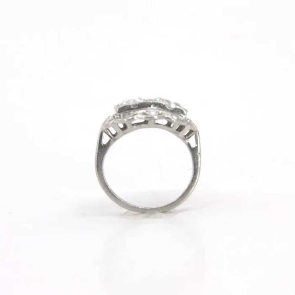 Estate Platinum & Old European Cut Diamond Art De… - image 3